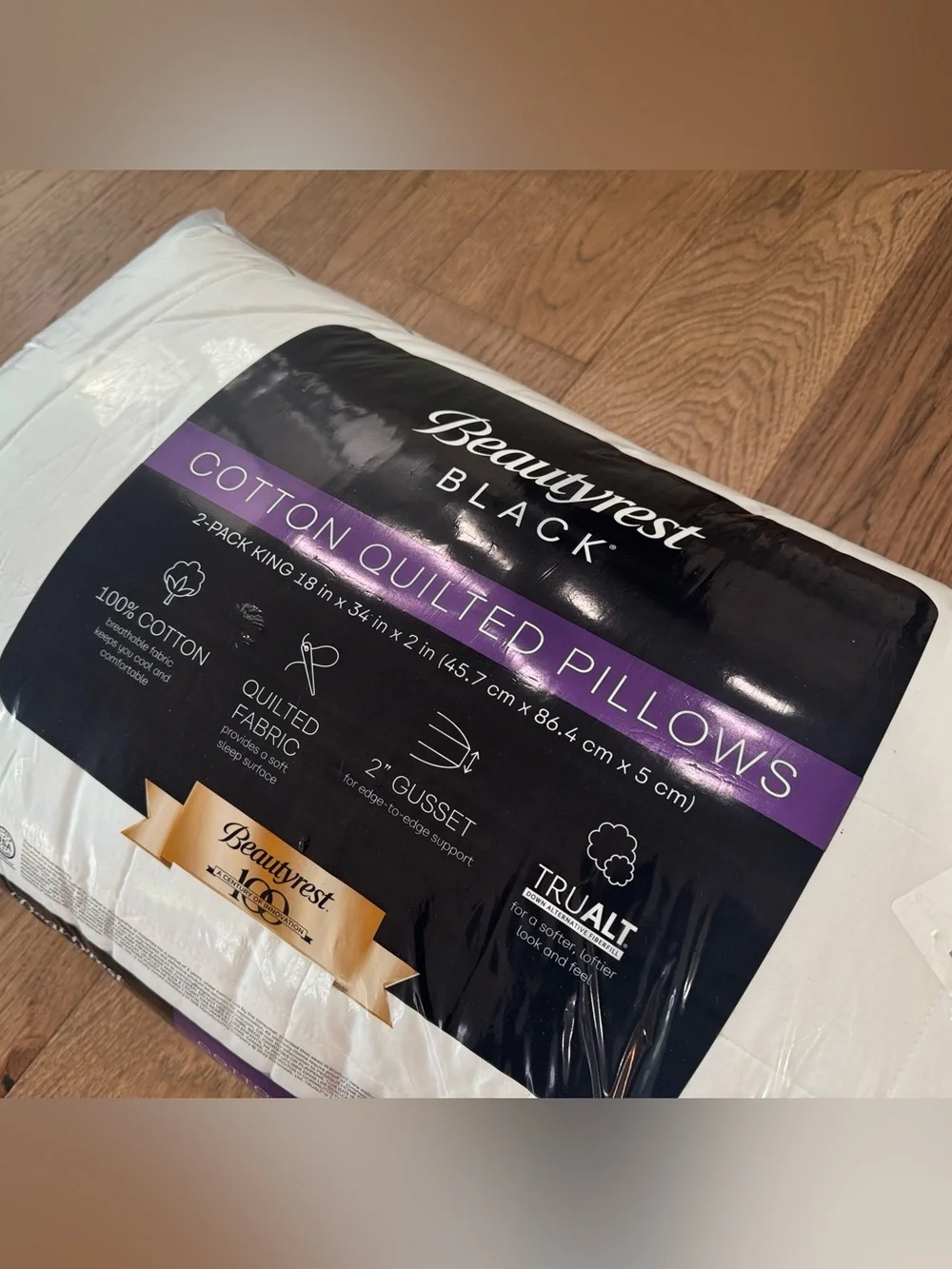 BEAUTYREST BLACK 2pk Luxurious Down Alternative Pillows